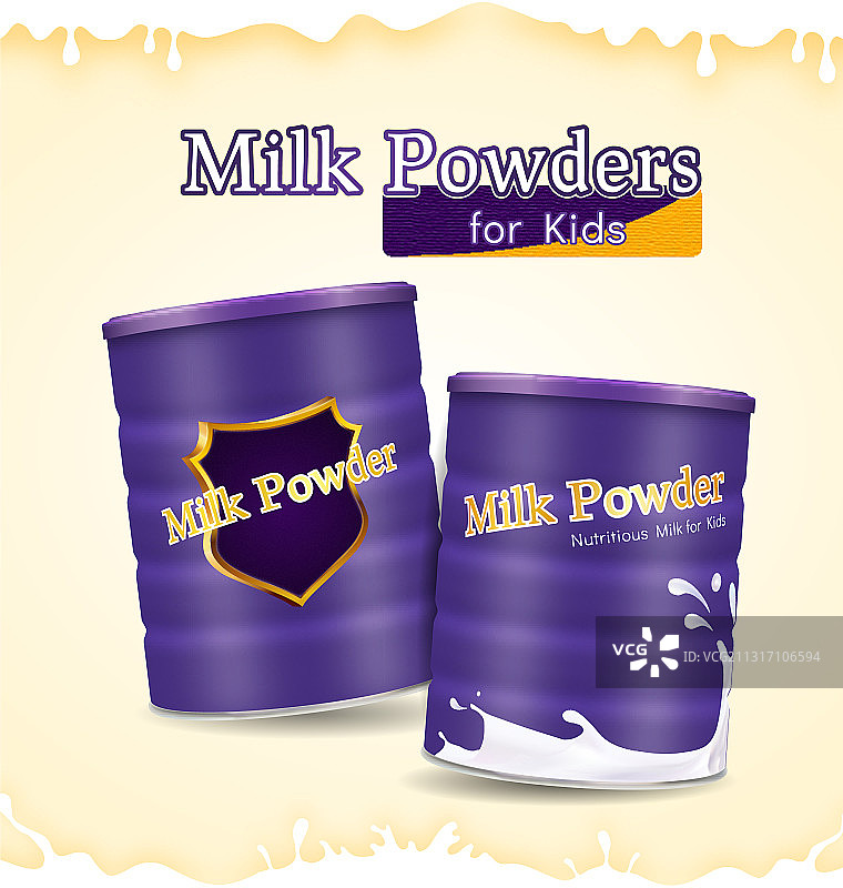 儿童逼真奶粉图片素材