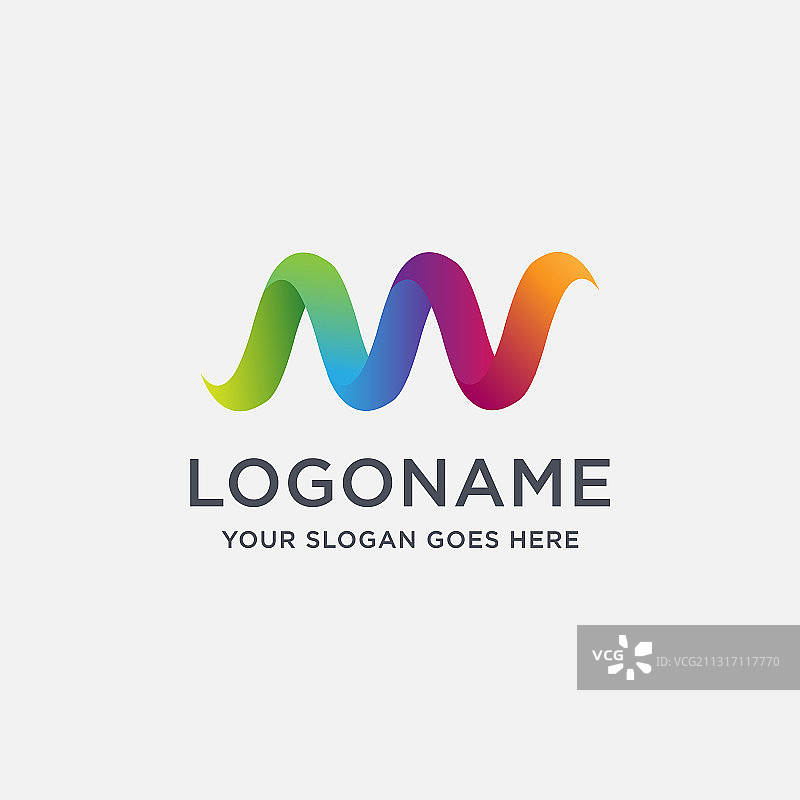 现代抽象彩色字母logo图标图片素材