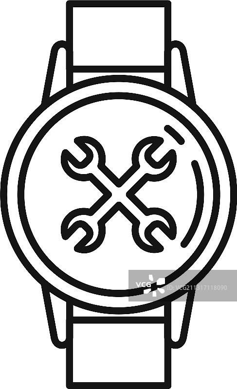 手表维修图标轮廓样式图片素材