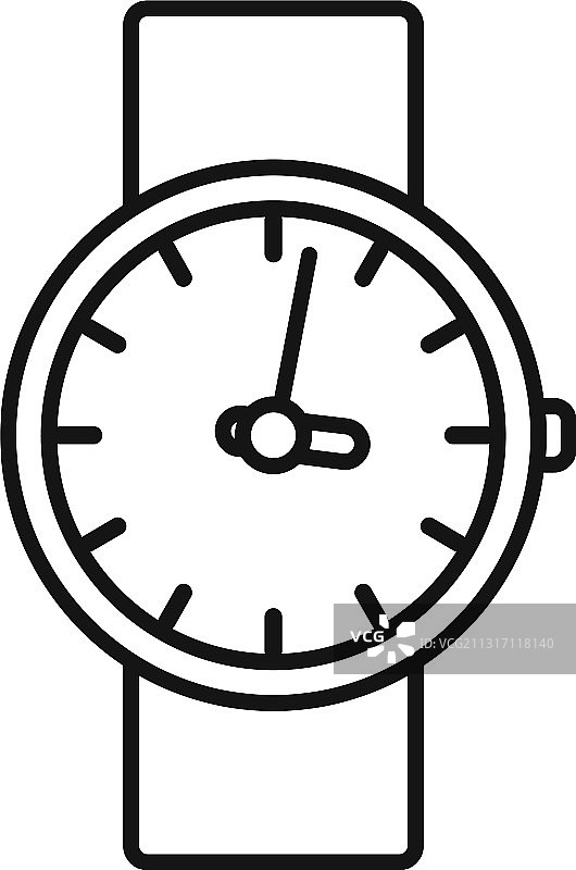 皮革手表维修图标轮廓样式图片素材