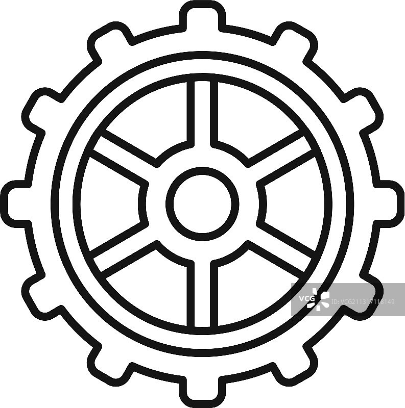 手表齿轮轮廓图标图片素材