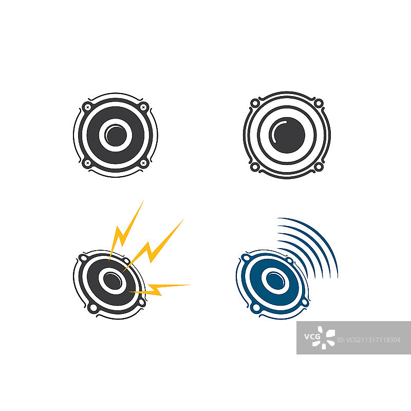 扬声器图标和符号图片素材