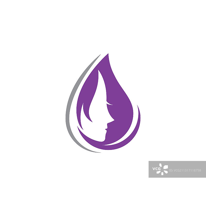 女人面部标志图片素材