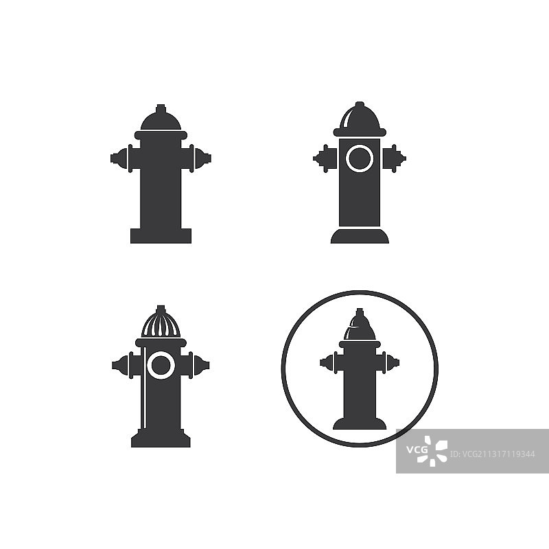 消防栓符号和图标图片素材