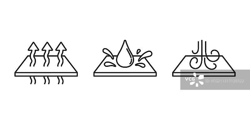 纺织品图标-透气防水防风图片素材