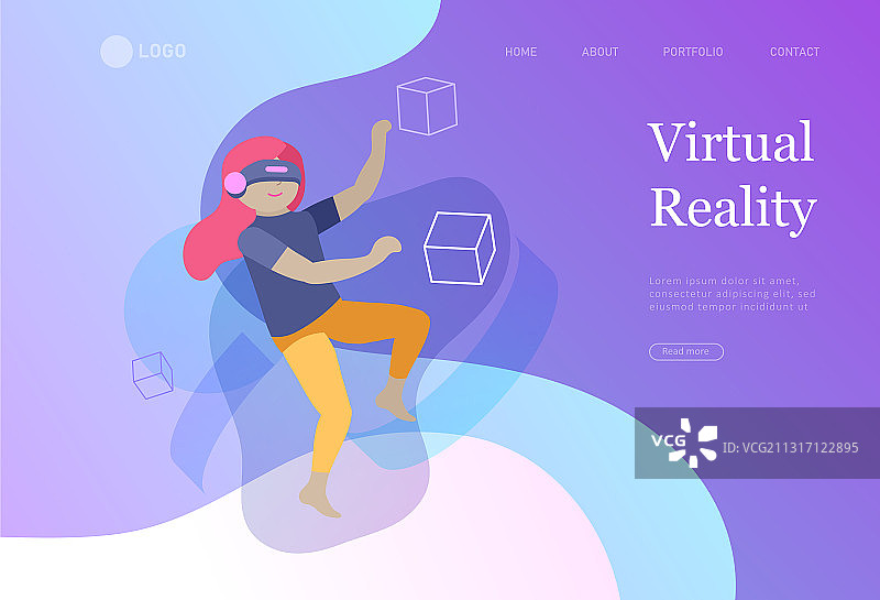 快乐学童表演的着陆页图片素材