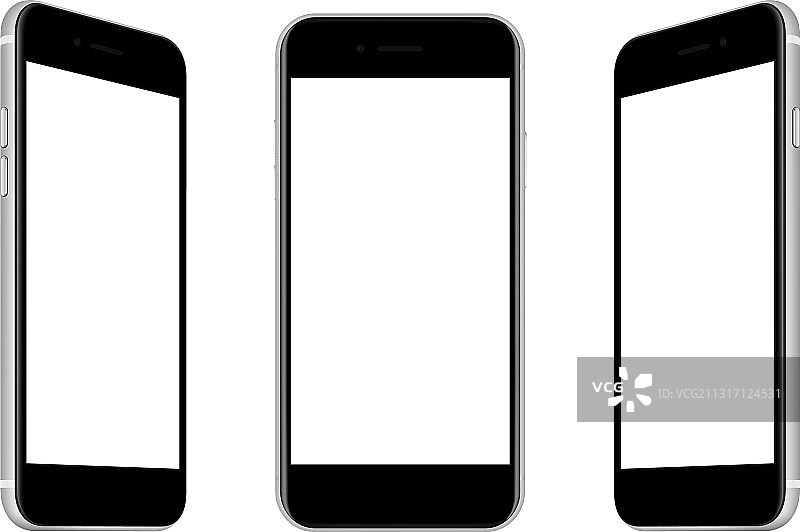 具有正面和侧面视图的手机图片素材