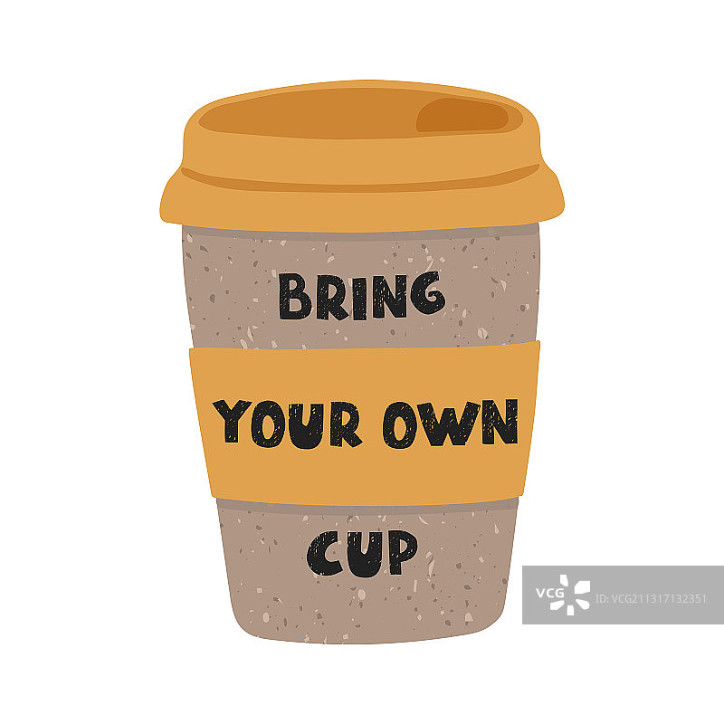 可重复使用的环保咖啡杯图片素材