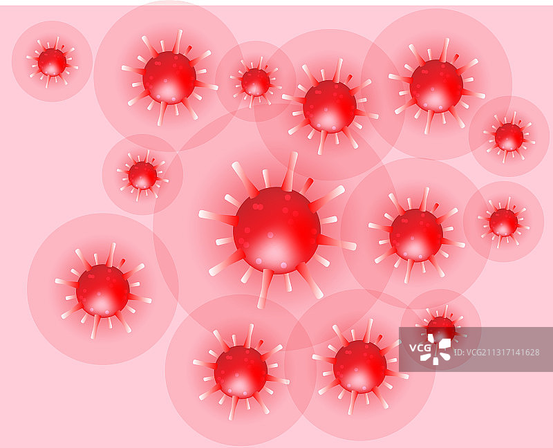 人体内部的巨噬细胞和病毒医学图片素材