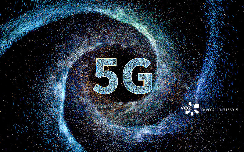 5G与粒子特效背景 3D渲染图片素材