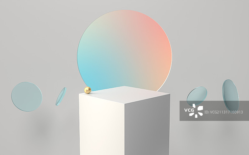 3D创意展示台 3D渲染图片素材