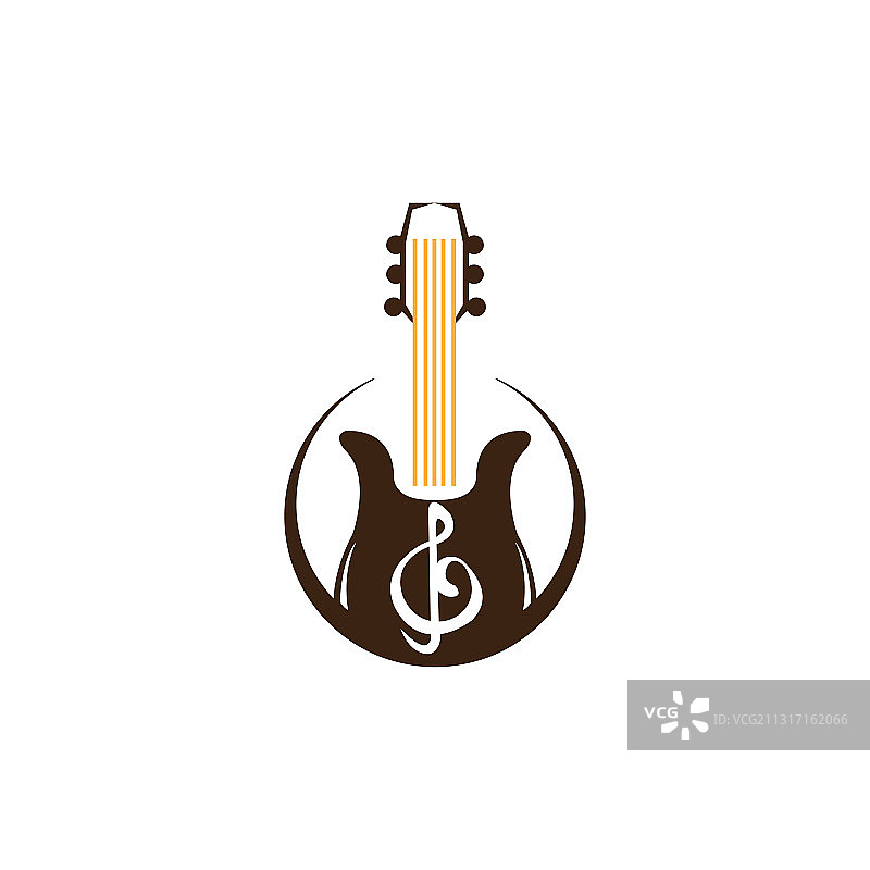 吉他音乐标志设计模板图片素材