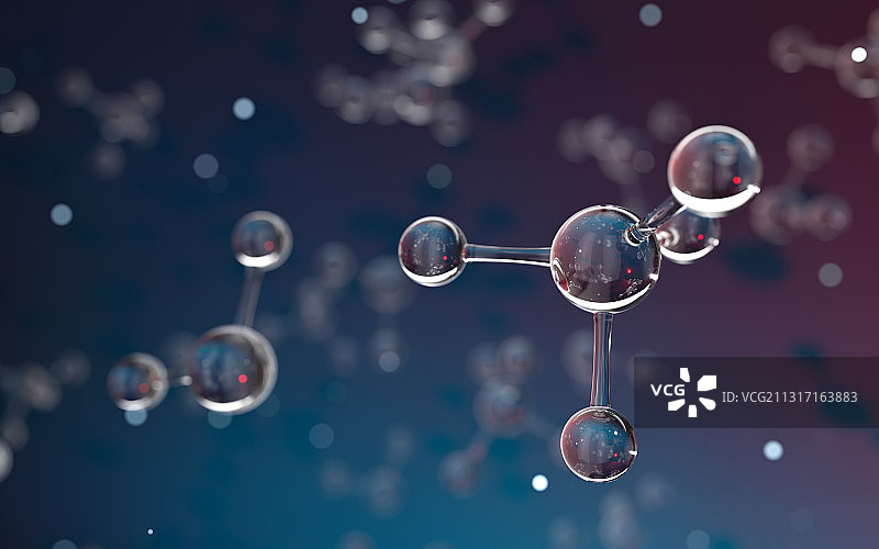 化学分子模型 3D渲染图片素材