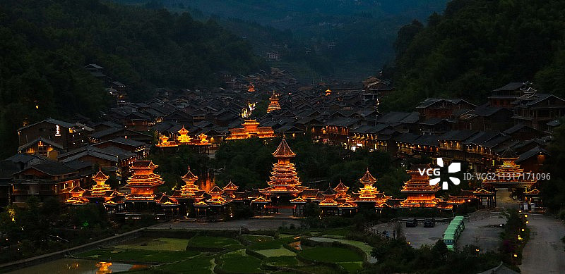 风景-肇兴侗寨-夜景图片素材