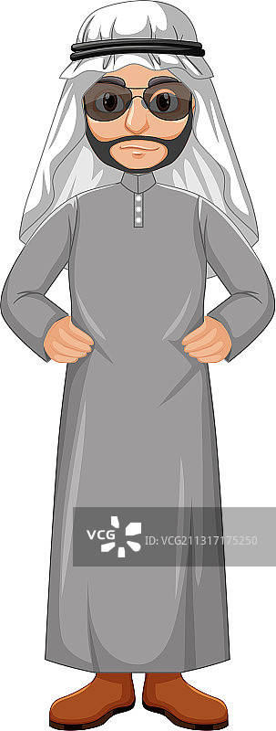 穿着阿拉伯服装的成年男子图片素材