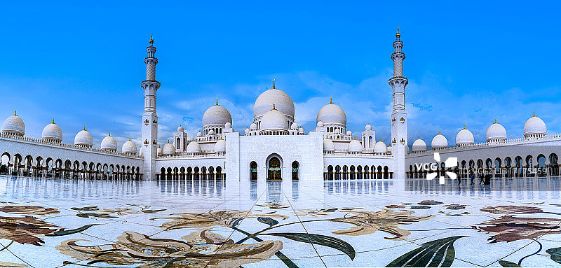 阿布扎比大清真寺图片素材