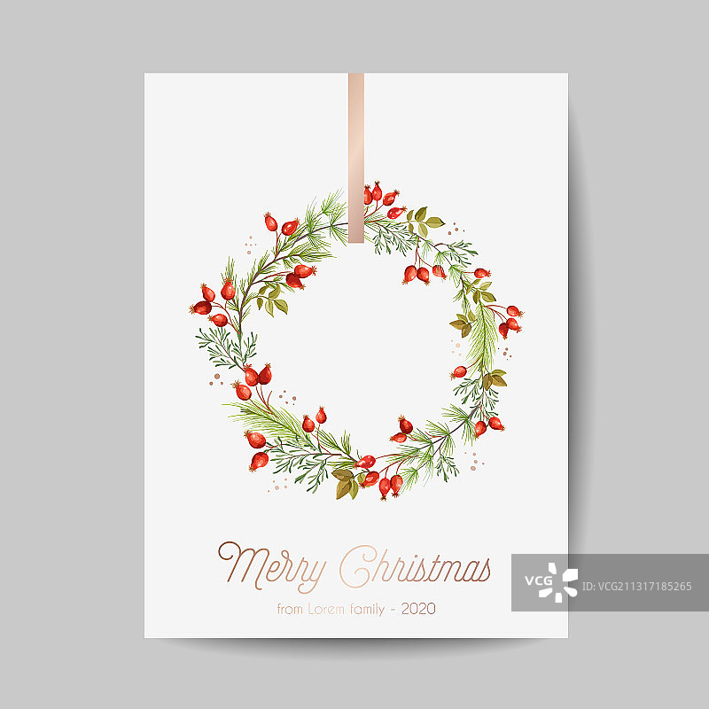 优雅的圣诞节和新年贺卡2021图片素材