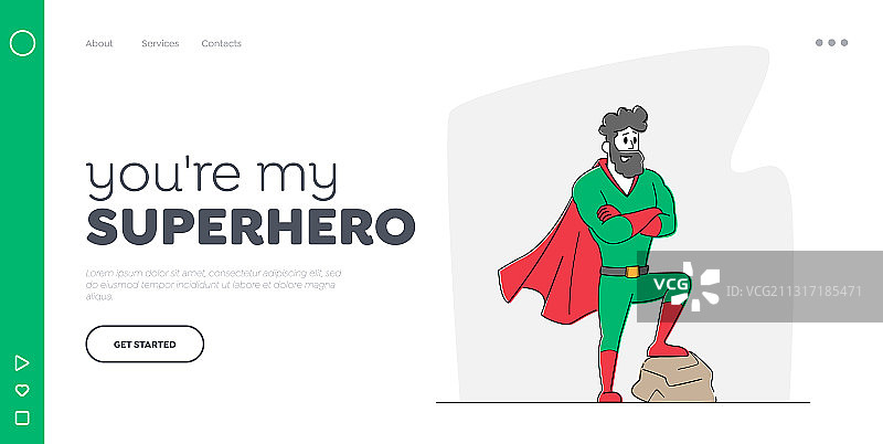 超级英雄父亲，成功的商人，强大的男人图片素材