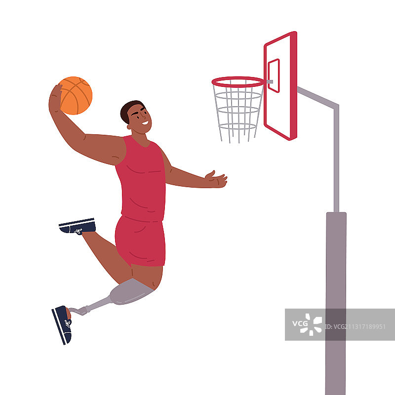 装有仿生腿的残疾男子日常生活图片素材