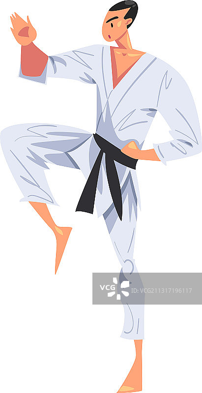 练习空手道的男人图片素材