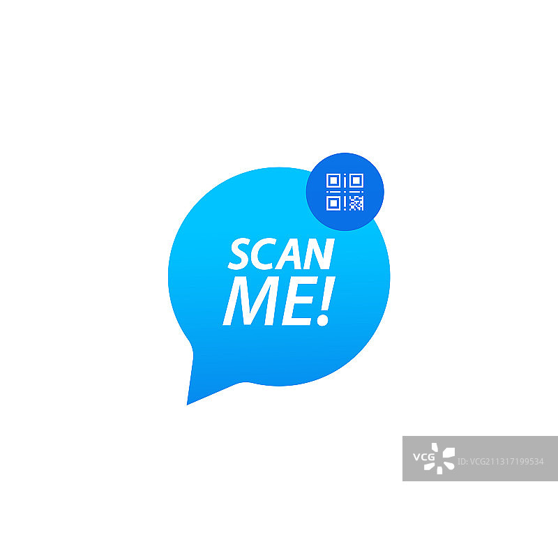 扫描我图标极简二维码扫描概念图片素材