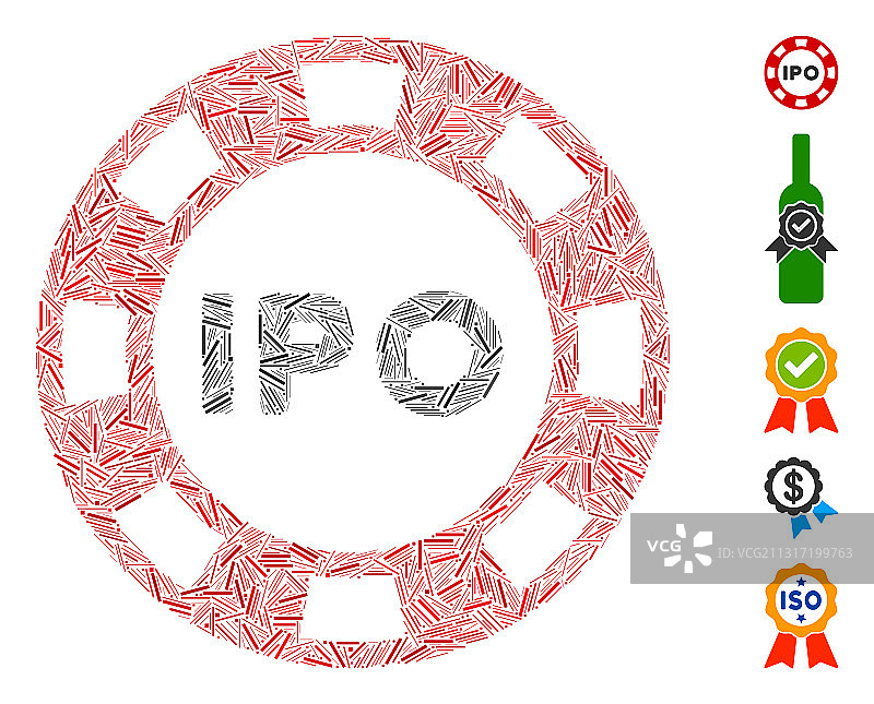 首次公开募股代币图标拼贴图片素材