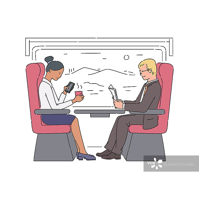 人们乘坐火车车厢旅行图片素材