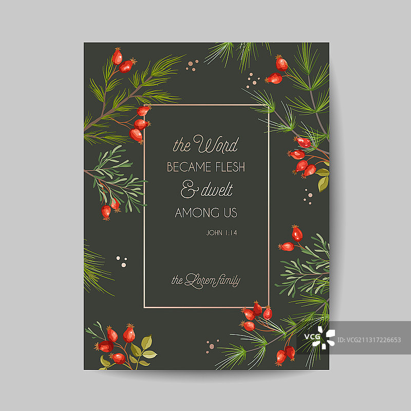 优雅的圣诞节和新年贺卡2021图片素材