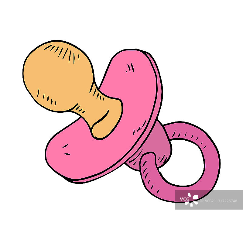 手绘婴儿安抚奶嘴图片素材