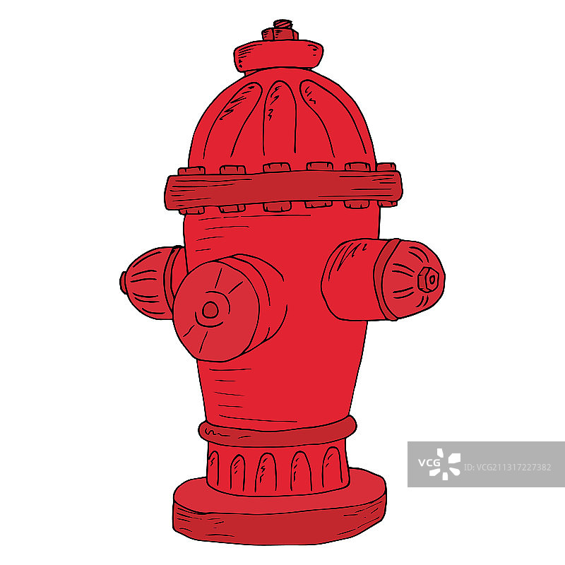 手绘消防栓图片素材
