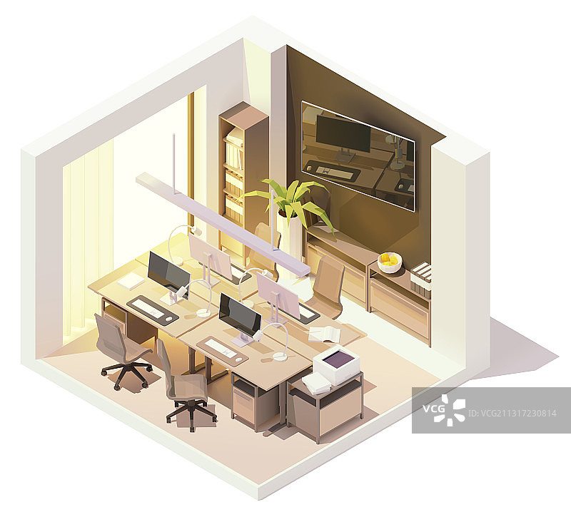 2.5D办公室房间图片素材