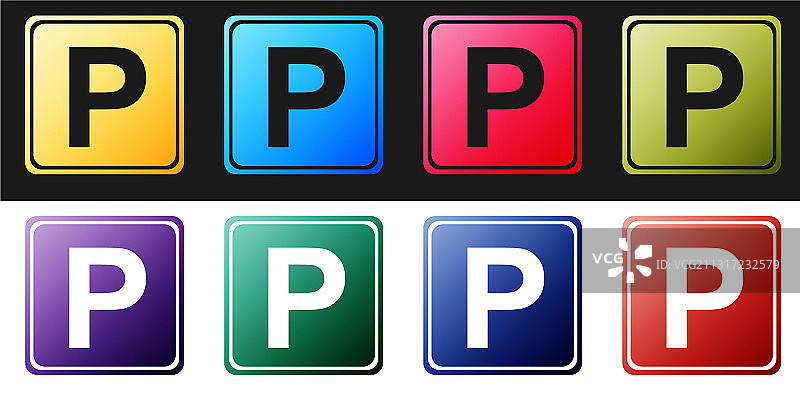 黑白背景上的停车标志图标图片素材