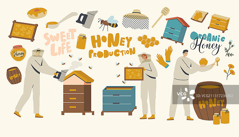 人物提取蜂蜜概念养蜂人图片素材