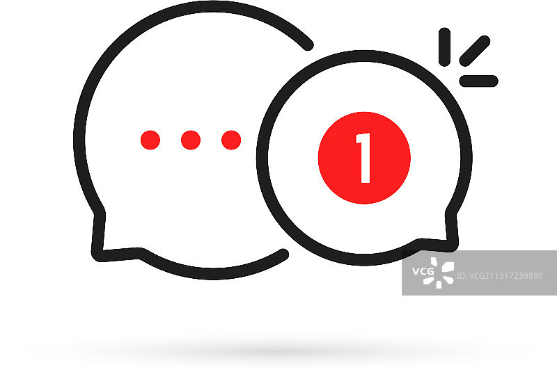 在线聊天中的新消息图片素材