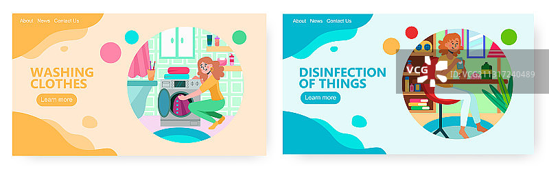 女人把衣服放进洗衣机图片素材