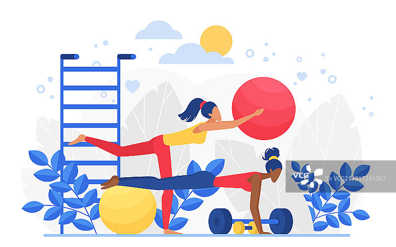 健身运动锻炼卡通图片素材