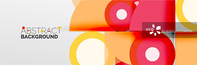 明亮的颜色圆圈抽象圆形的形状和图片素材