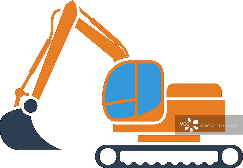 推土机施工图标图片素材