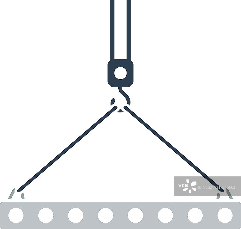 起重机吊钩绳索悬挂板坯图标图片素材
