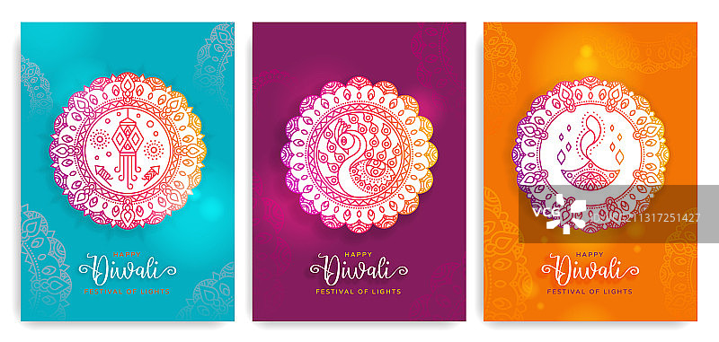 排灯节徽章图片素材