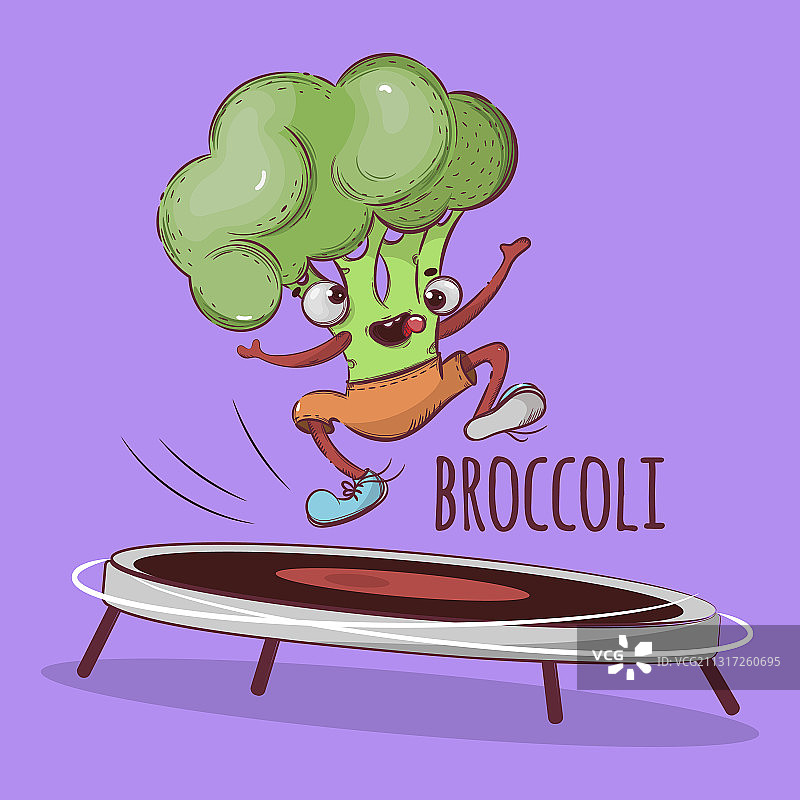 西兰花运动跳床图片素材