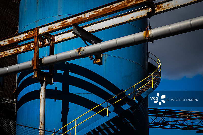 纽约布鲁克林工厂仰视角度图片素材