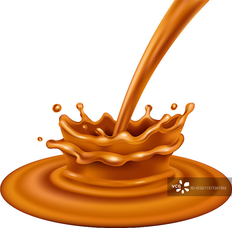 焦糖飞溅皇冠图片素材