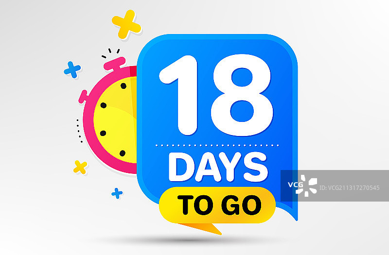 剩余十八天图标：倒计时18天图片素材