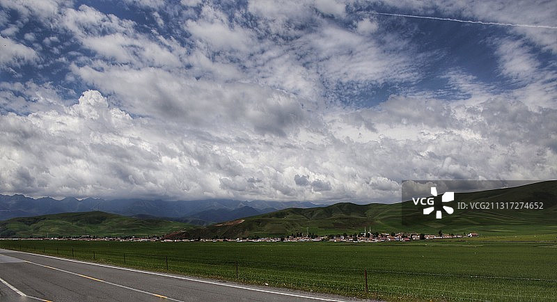 青海行-路上风景图片素材
