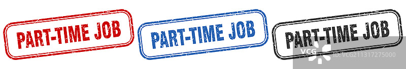 兼职工作方形隔离标志图片素材