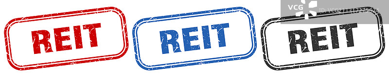 房地产投资信托基金方形独立标志印章图片素材