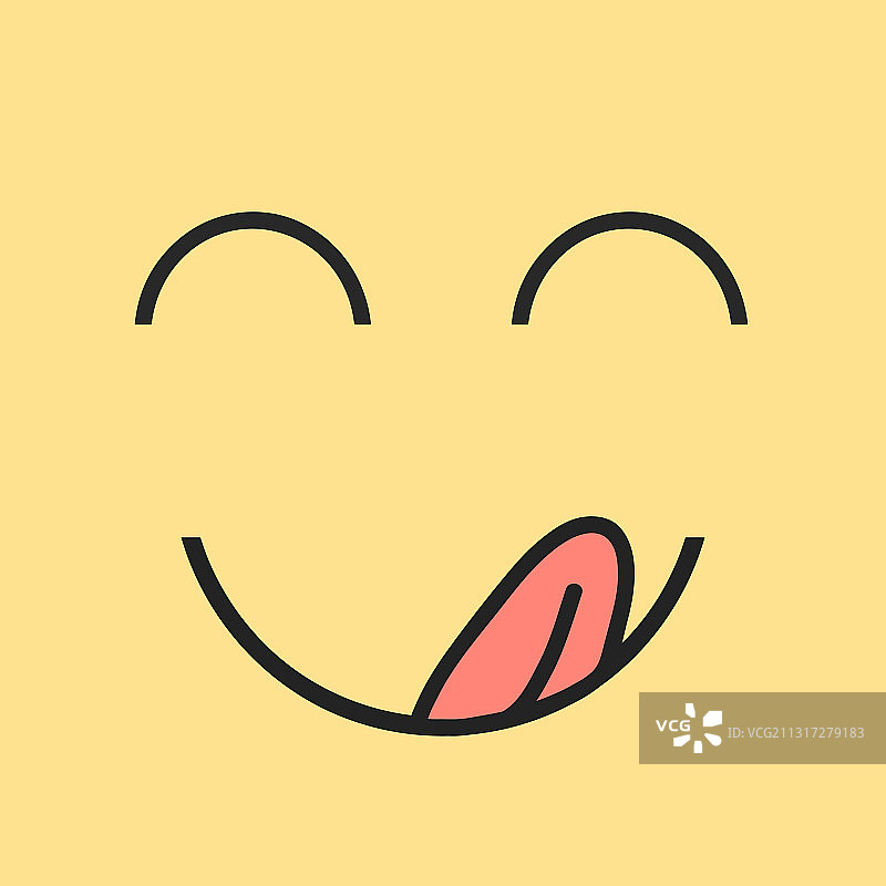 美味笑容表情符号图片素材
