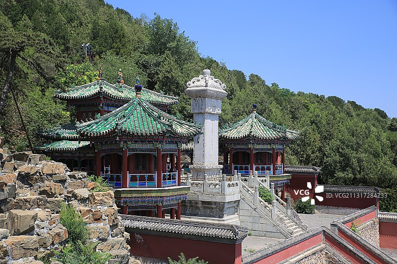 北京颐和园昆明湖万寿山昆明湖碑图片素材