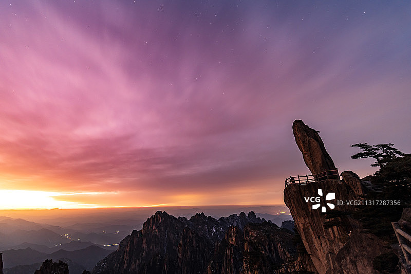 飞来石星空晚霞图片素材